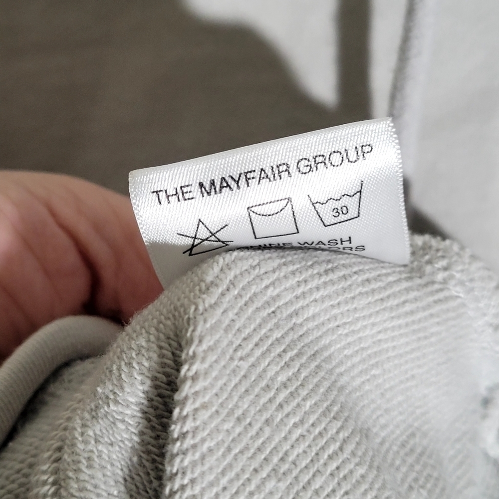 Oversized White Hoodie with Blue Graphic Text - Picture 7 of 9